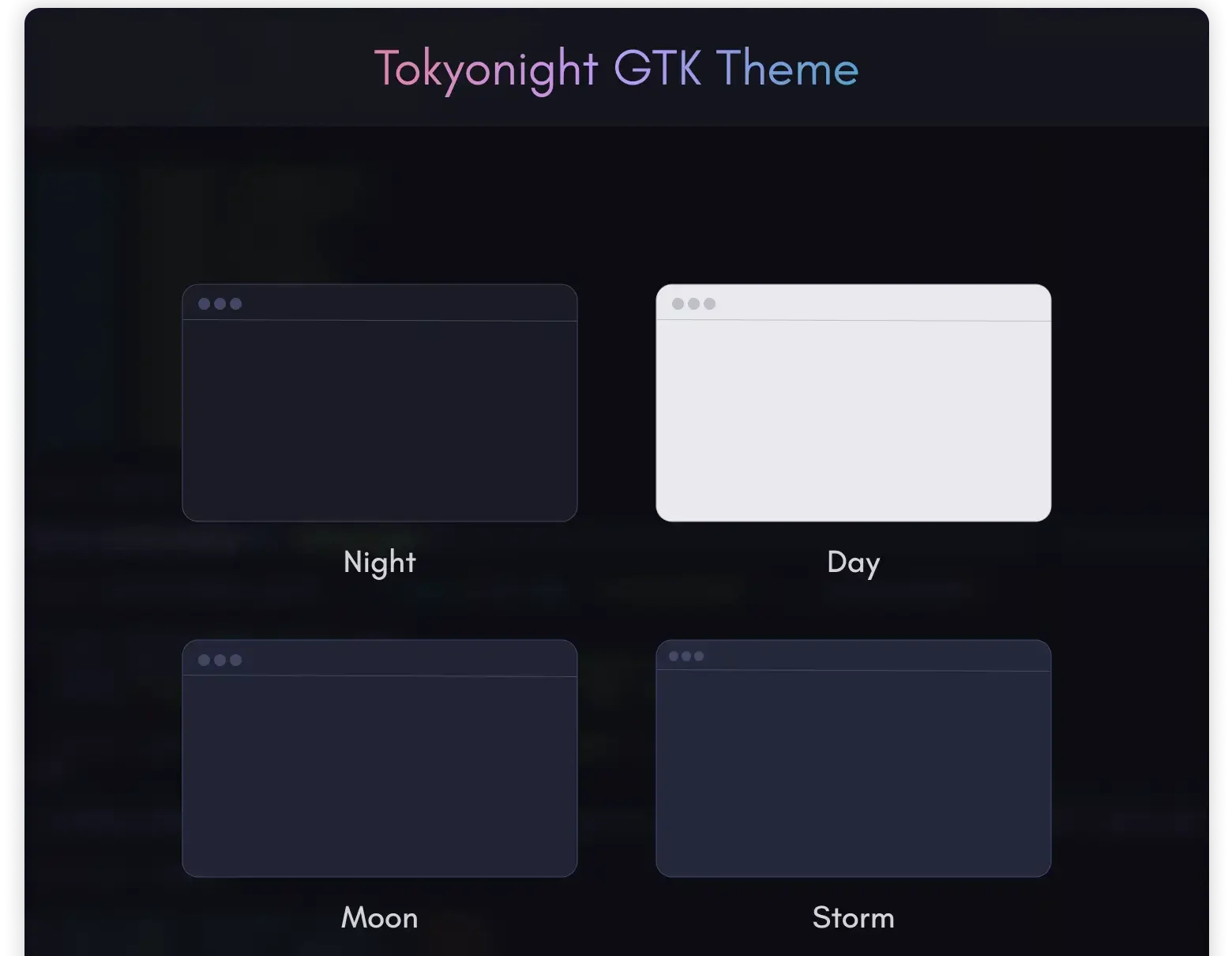 Tokyonight theme screenshot - Best Themes on Ubuntu 24.04