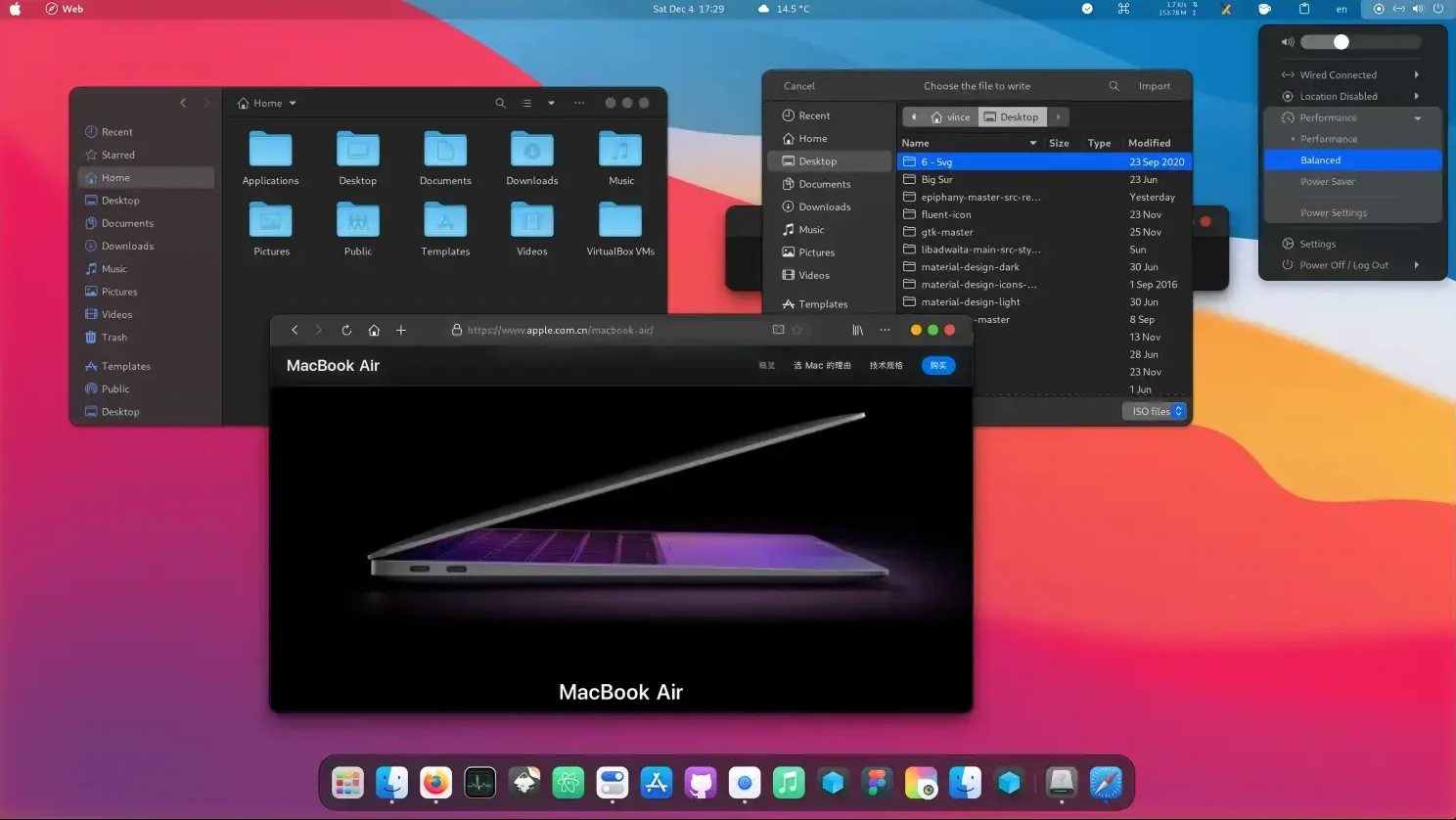Whitesur gtk theme screenshot - Best Themes on Ubuntu 24.04