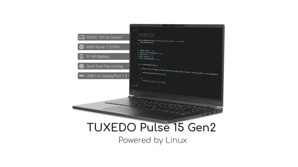 Tuxedo pulse 15 gen2 linux ultrabook out now with ryzen.webp