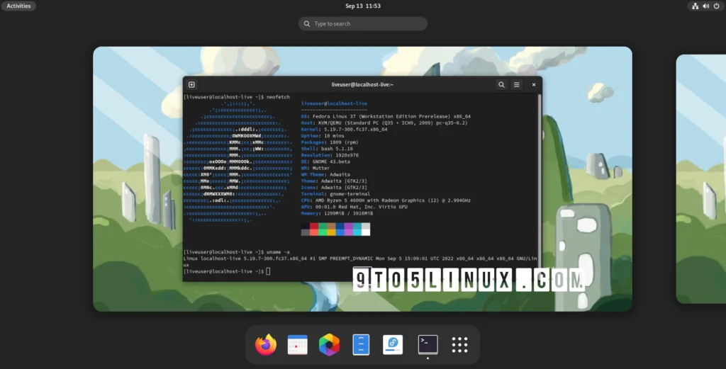 Fedora linux 37 beta released with gnome 43 official raspberry.webp