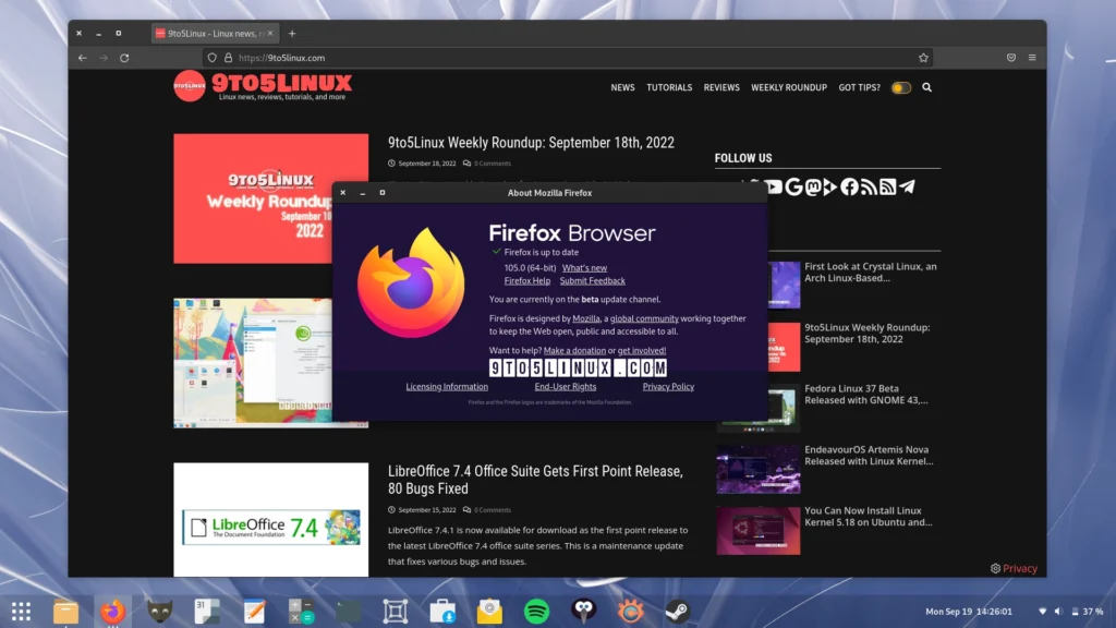 Firefox 105 is now available for download brings better performance.webp