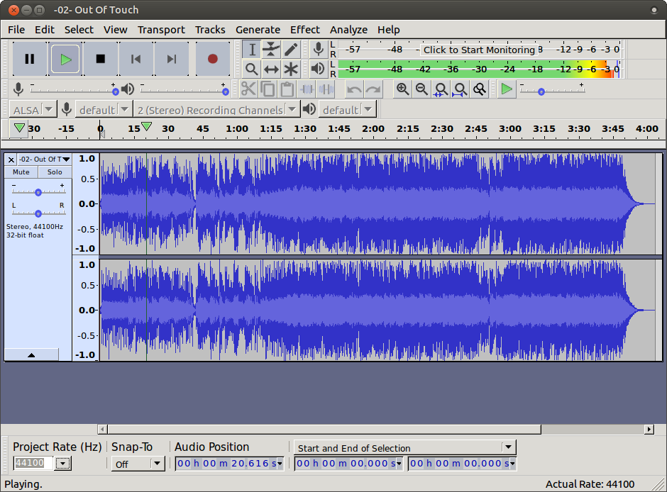 Audacity screenshot 01