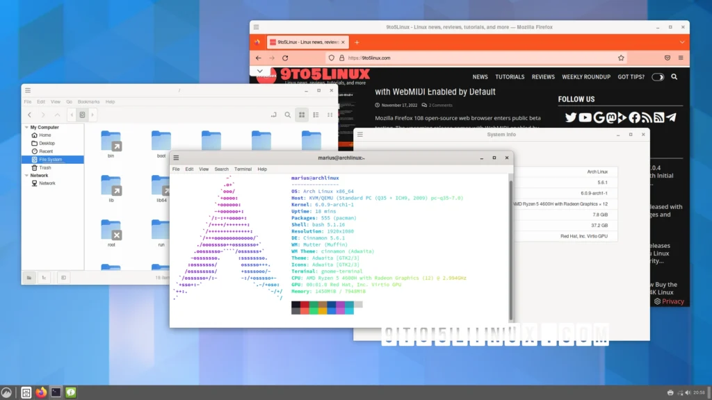 First look at the cinnamon 56 desktop environment 9to5linux.webp