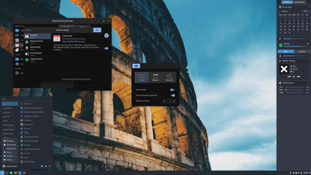 Budgie 107 desktop environment adds dual gpu support new power dialog.webp