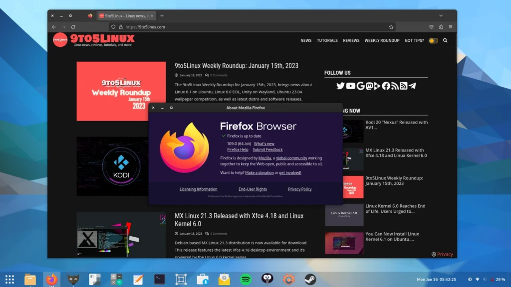 Mozilla firefox 109 is available for download with new unified.webp