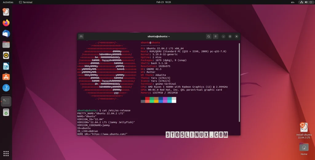 Ubuntu 22042 lts released with linux kernel 519 updated components.webp