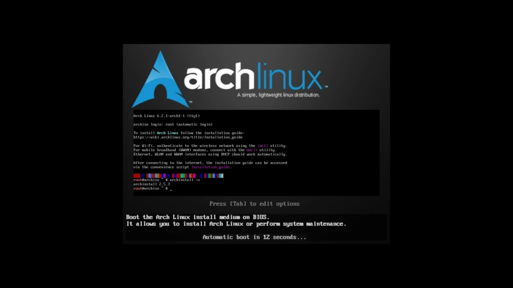 First arch linux iso powered by linux kernel 62 is.webp