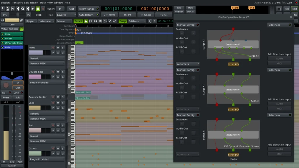 Ardour 74 open source daw released with support for midi subgroup.webp
