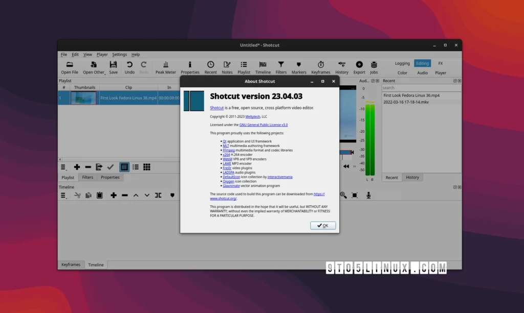 Shotcut 2304 video editor to bring qt 6 and ffmpeg.webp