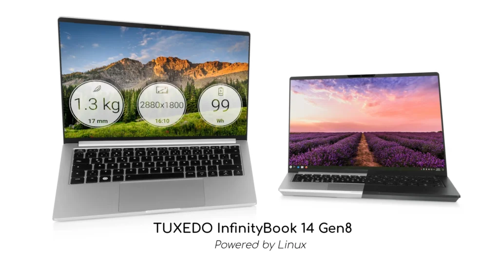 Tuxedo infinitybook pro 14 gen8 linux ultrabook is now available.webp
