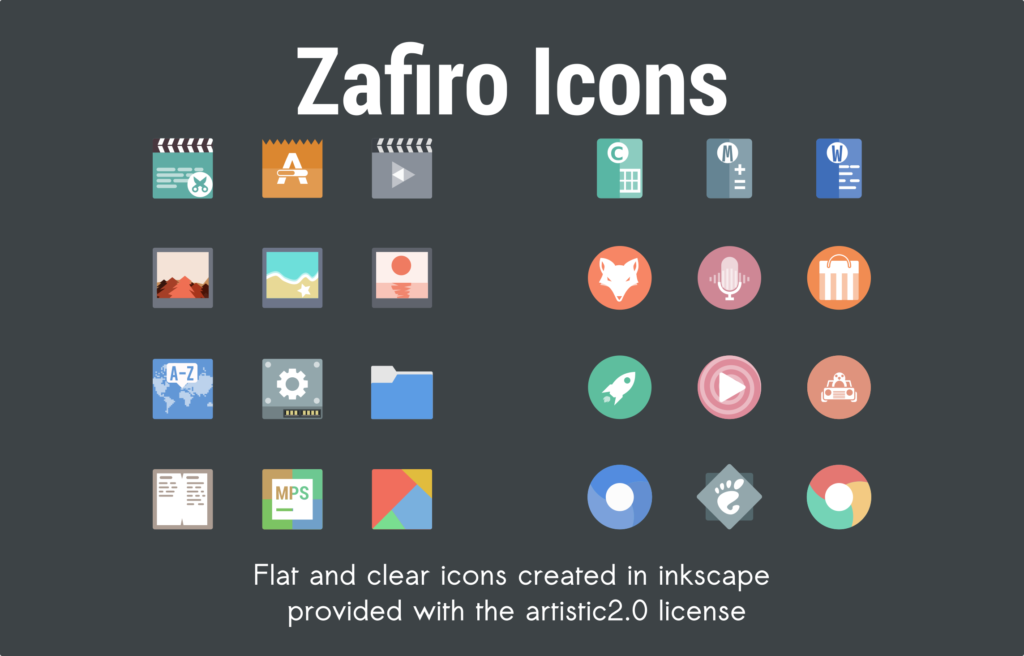 Zafiro flat icons screenshot