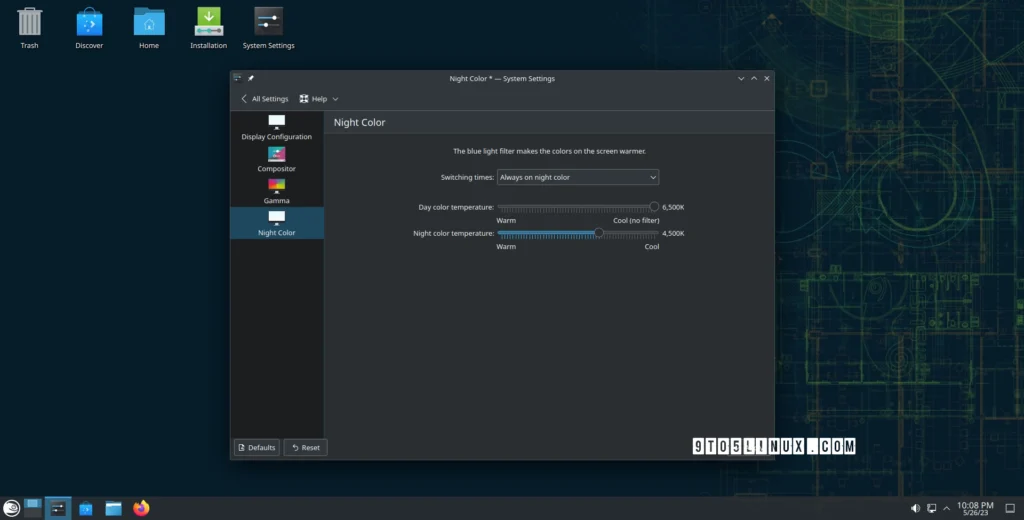 Kde plasma 6 will support night color on wayland for nvidia.webp