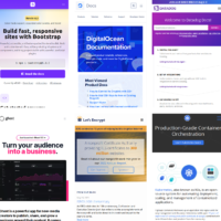 Hugo example websites screenshots