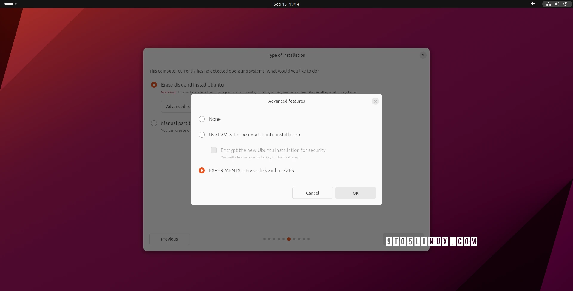 Looks like ubuntu 2310 will bring back zfs on root.webp