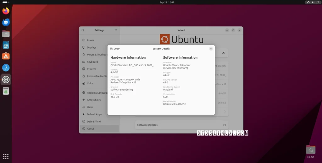 Ubuntu 2310 beta released with gnome 45 and linux kernel.webp