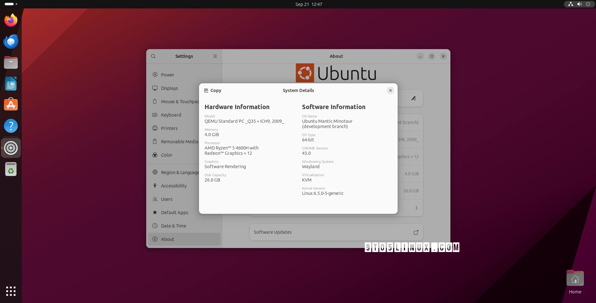 Ubuntu 2310 beta released with gnome 45 and linux kernel.webp