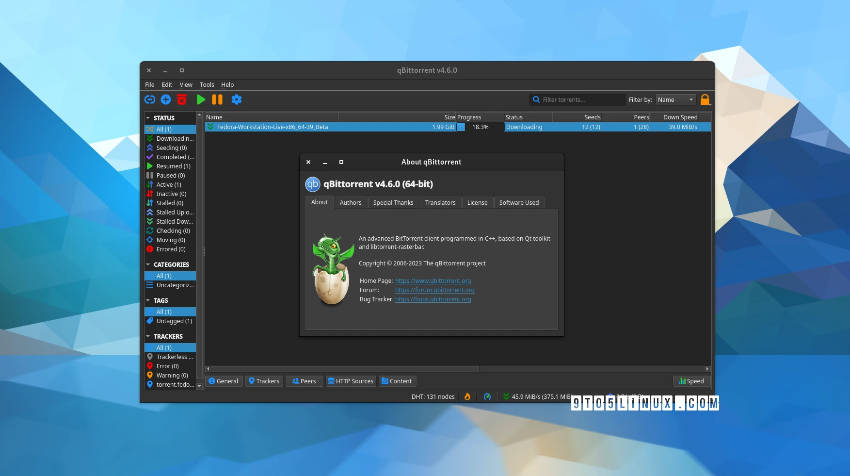Qbittorrent 46 released with initial i2p support torrent tags editing.webp