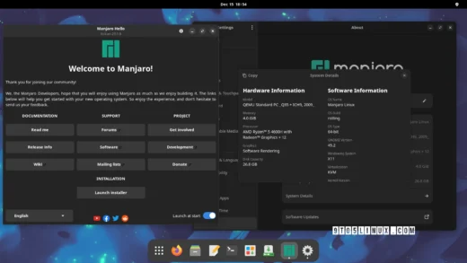 Manjaro 231 vulcan is available for download with gnome 45.webp