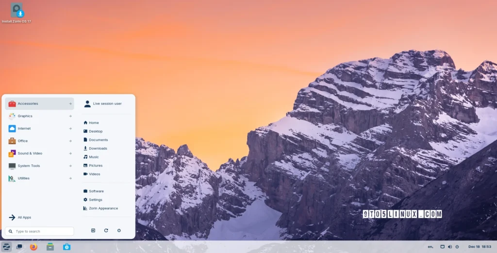 Zorin os 17 released with quick settings menu spatial desktop.webp