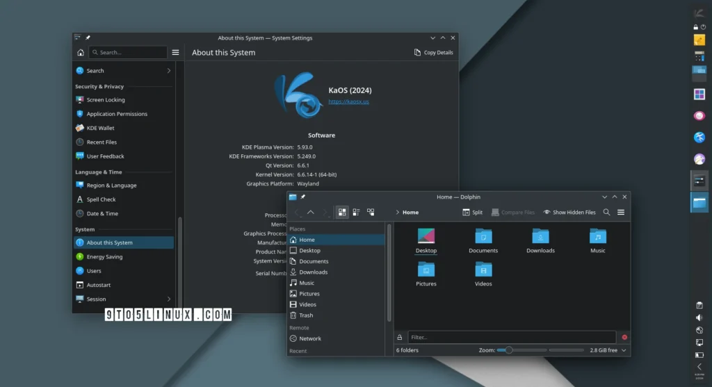 Kaos linux 202401 released with a pure kde plasma 6 based.webp