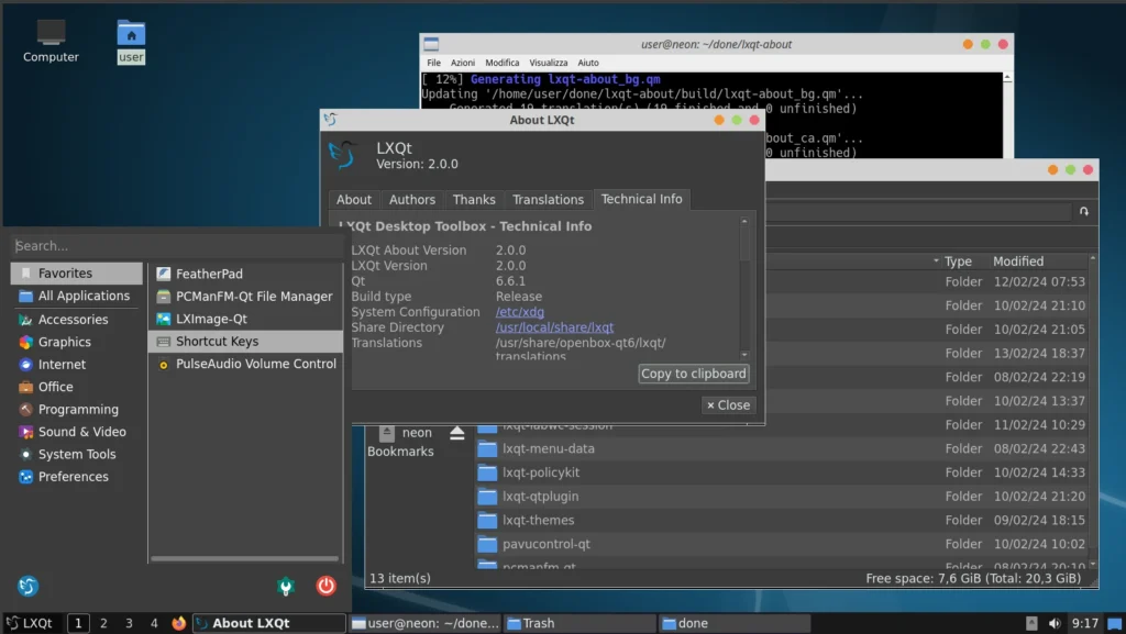Lxqt 20 desktop launches in april with new applications menu.webp