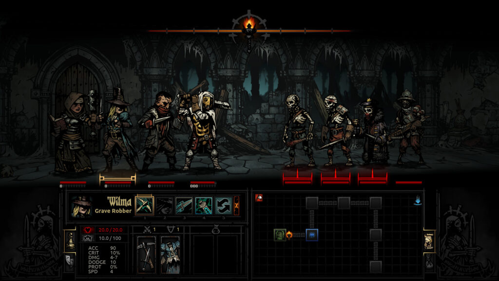 Darkest dungeons gameplay graphics