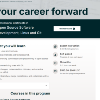 Open source software development linux git