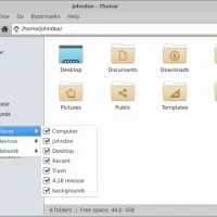 Thunar linux screenshot