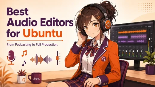 Top audio editors for linux cover - Top 10 Audio Editing Software for Ubuntu 24.04