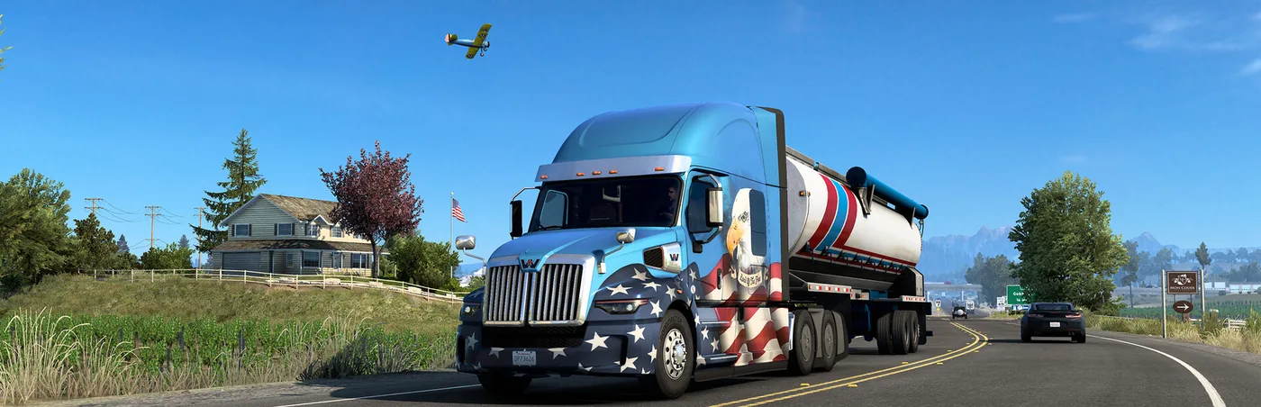 American Truck Simulator gameplay on Ubuntu
