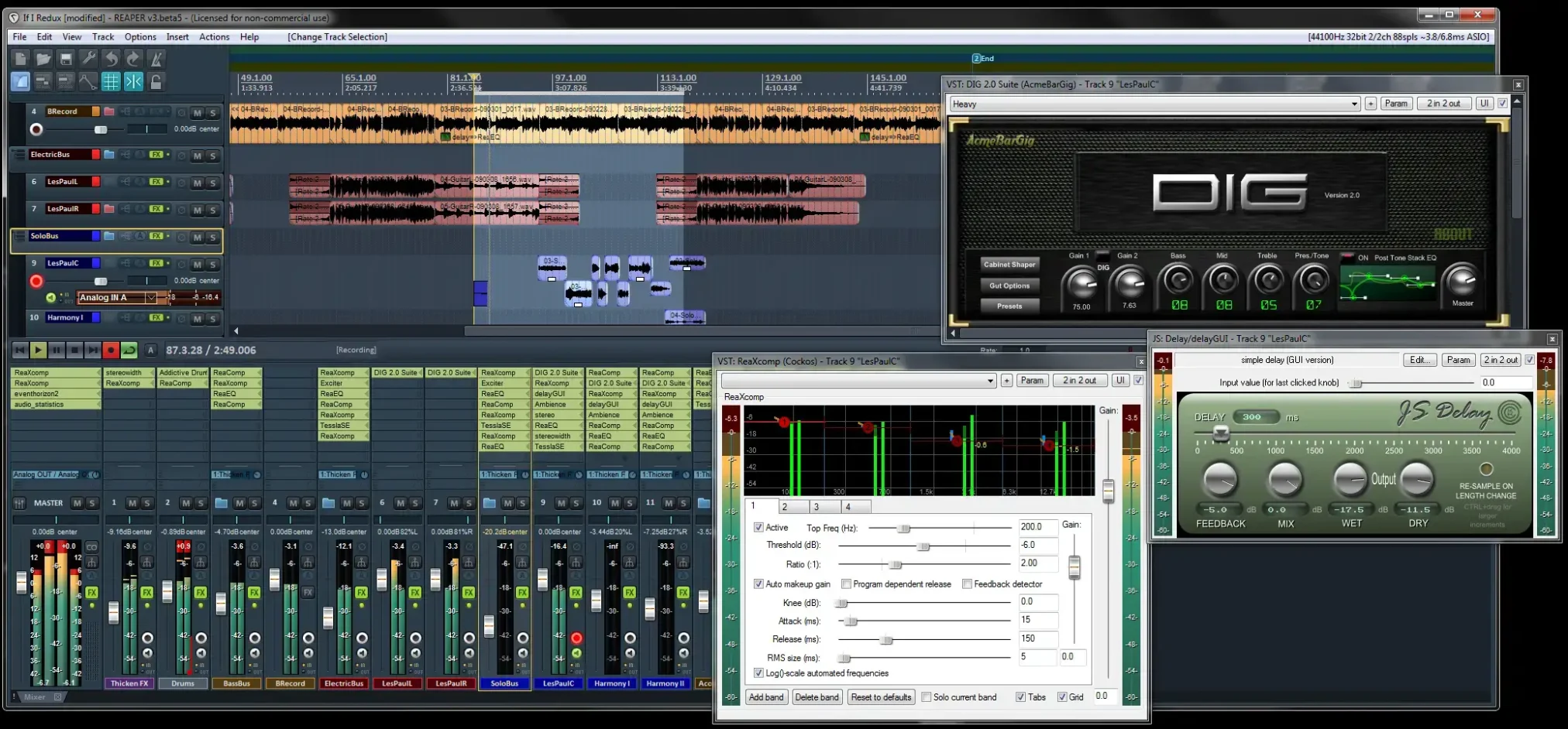 Best audio editors ubuntu reaper screenshot - Top 10 Audio Editing Software for Ubuntu 24.04
