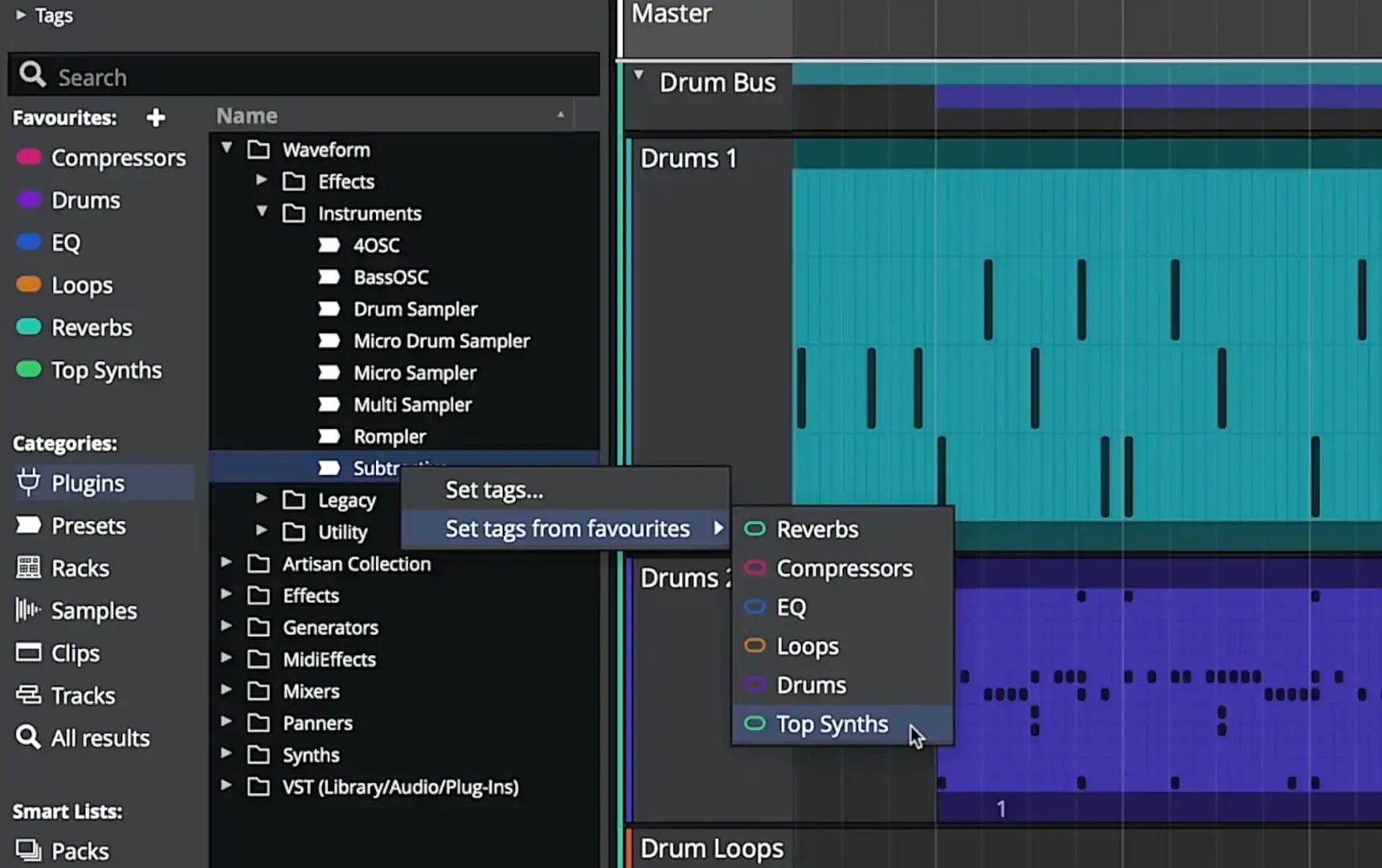 Waveform Free music production app screenshot on Ubuntu