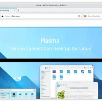 Falkon browser ubuntu linux kde screenshot