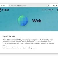 Gnome web epiphany browser ubuntu linux screenshot