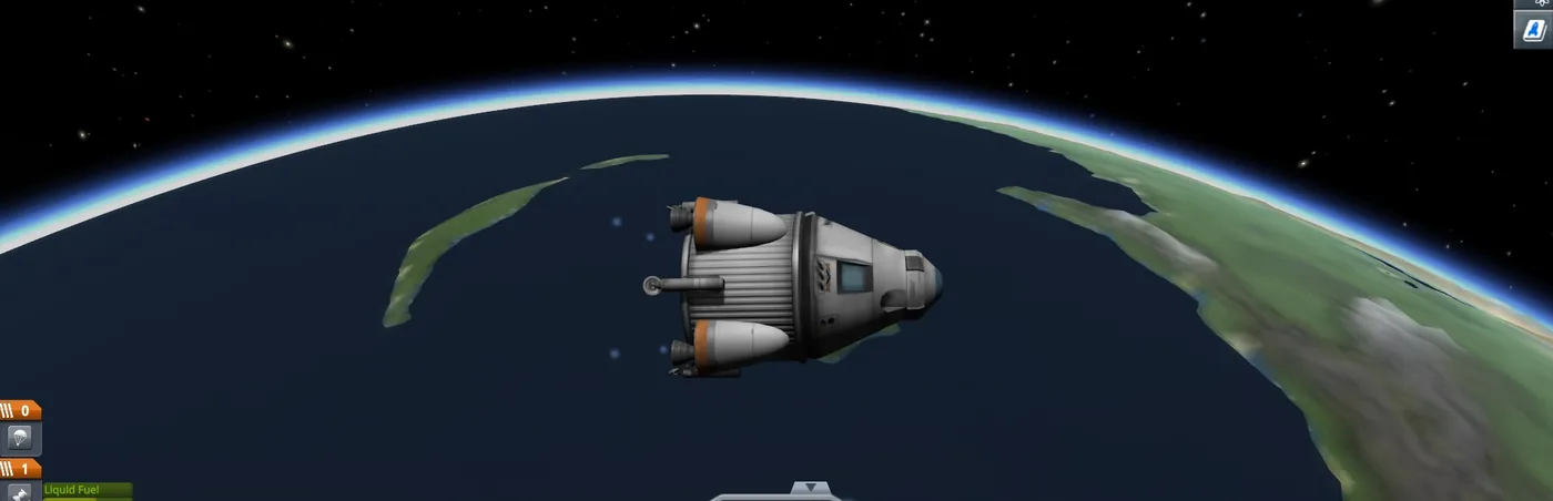 Kerbal Space Program gameplay on Ubuntu