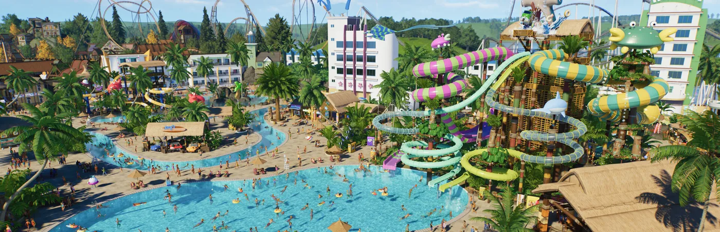 Planet Coaster 2 gameplay on Ubuntu