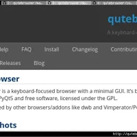 Qutebrowser ubuntu linux keyboard browser screenshot