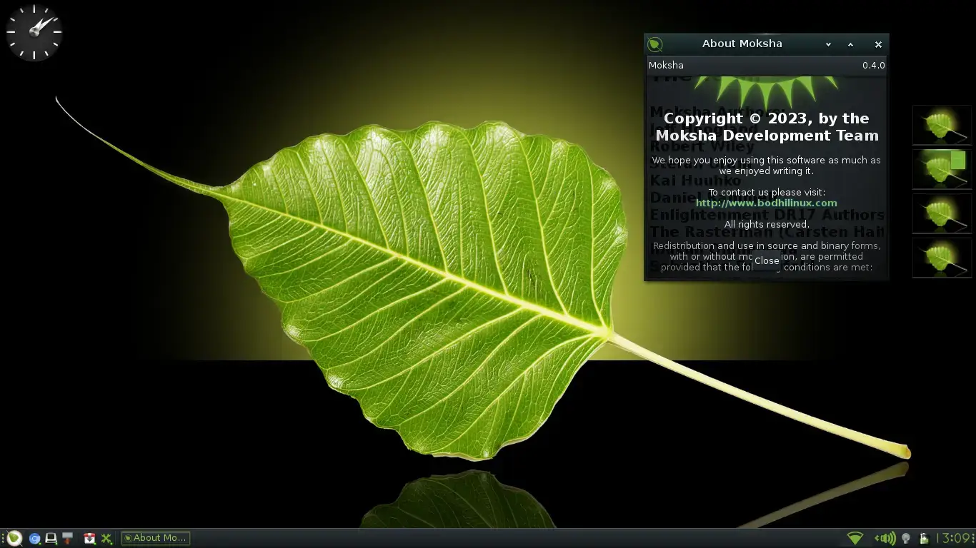 Bodhilinux screenshot