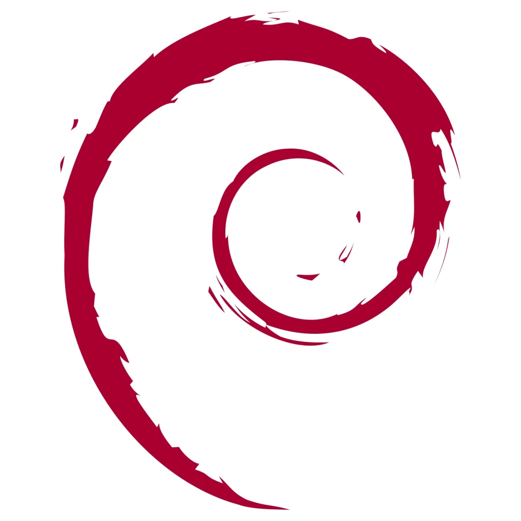 Debian logo popular linux distro