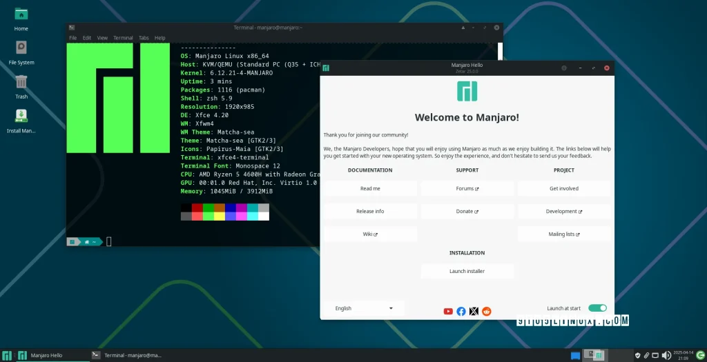 Manjaro 25.0 "zetar" released with xfce 4.20, gnome 48, and