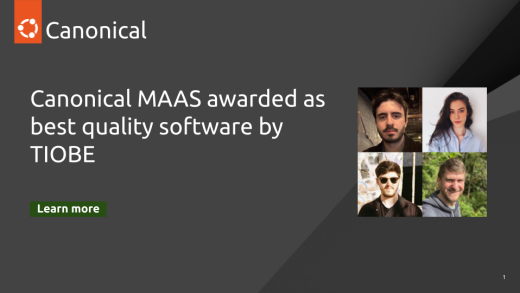 Canonical MAAS awarded as best quality software by TIOBE | Ubuntu
