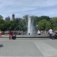 Fountain at washington sq pk by joshua peisach