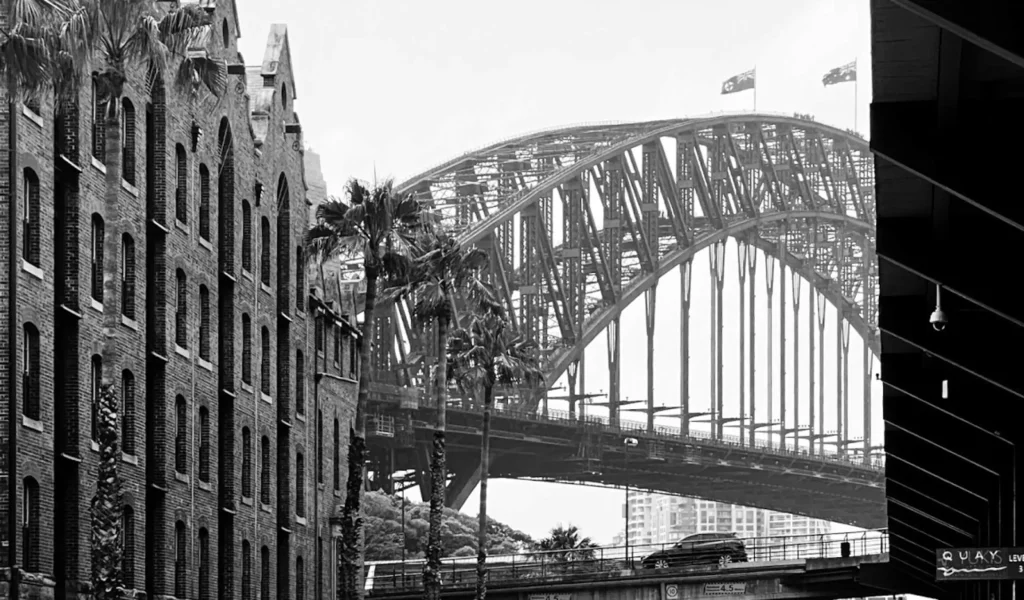 Harbour bridge from the rocks by joshua lowe