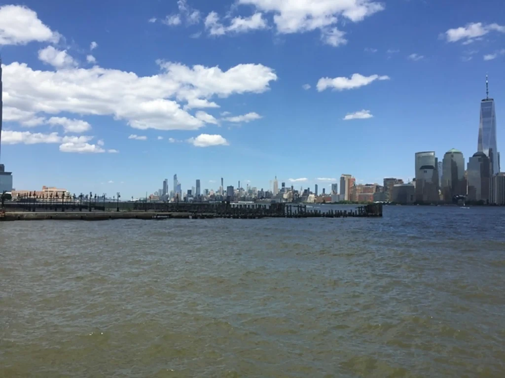 Nyc skyline over the hudson by joshua peisach