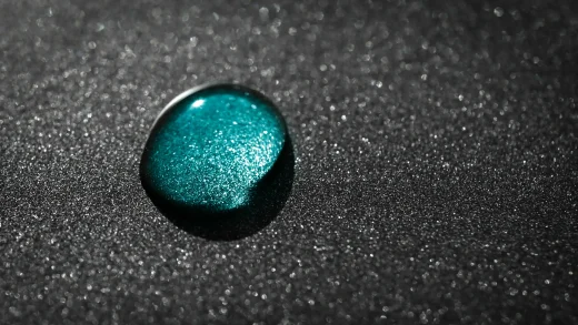 Aquamarine droplet by peter heeling