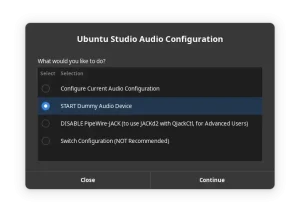 Audio config