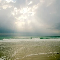 Blue sea and clouds by marxpresso