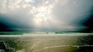 Blue sea and clouds by marxpresso
