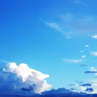 Bright clouds in the south