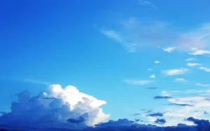 Bright clouds in the south